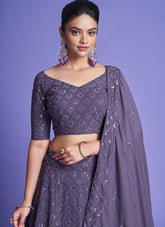 Ravishing Looking Mauve Purple Colour Lehenga Choli